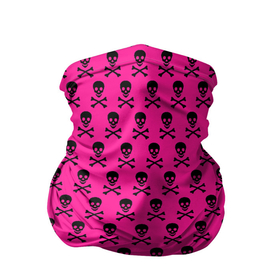 Бандана-труба 3D с принтом розовый фон с черепами паттерн , 100% полиэстер, ткань с особыми свойствами — Activecool | плотность 150‒180 г/м2; хорошо тянется, но сохраняет форму | 2007 | background | black | emo | pattern | pink background | retro | skull | skulls | паттерн | ретро | розовый фон | фон | череп | черепа | черный | эмо