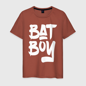 Мужская футболка хлопок с принтом Bat Boy в Белгороде, 100% хлопок | прямой крой, круглый вырез горловины, длина до линии бедер, слегка спущенное плечо. | bat | bat boy | вампир | кожан | кожанок | летучая мышь | летучие мыши | млекопитающее | нетопырь | парень | ушан