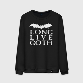 Мужской свитшот хлопок с принтом Long Live Goth , 100% хлопок |  | bat | вампир | гот | готика | готы | кожан | кожанок | летучая мышь | летучие мыши | млекопитающее | нетопырь | ушан