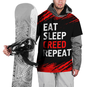 Накидка на куртку 3D с принтом Eat Sleep Creed Repeat   Краски в Кировске, 100% полиэстер |  | Тематика изображения на принте: creed | eat sleep creed repeat | logo | ассасин | игра | игры | краска | крид | лого | логотип | символ