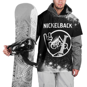 Накидка на куртку 3D с принтом Nickelback | КОТ | Брызги в Екатеринбурге, 100% полиэстер |  | band | metal | nickelback | paint | rock | брызги | группа | кот | краска | никельбэк | рок
