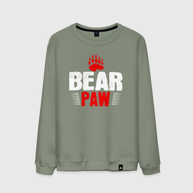 Мужской свитшот хлопок с принтом Медвежья лапа , 100% хлопок |  | bear | bear paw | белый | бурый | гризли | зверь | косолапый | медведи | медведь | медвежья лапа | мишка | панда | след | топтыгин | хищник