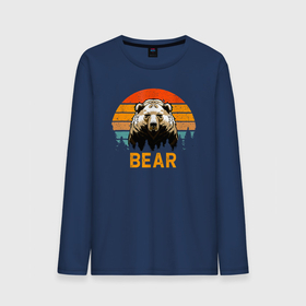 Мужской лонгслив хлопок с принтом BEAR МЕДВЕДЬ в Петрозаводске, 100% хлопок |  | bear | белый | бурый | гризли | зверь | косолапый | медведи | медведь | мишка | панда | топтыгин | хищник