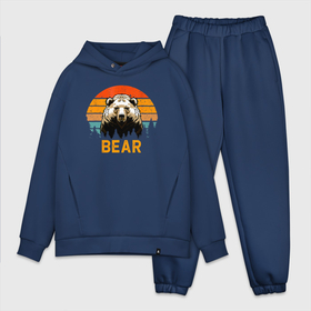 Мужской костюм хлопок OVERSIZE с принтом BEAR МЕДВЕДЬ в Курске,  |  | bear | белый | бурый | гризли | зверь | косолапый | медведи | медведь | мишка | панда | топтыгин | хищник