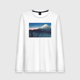 Мужской лонгслив хлопок с принтом Mount Fuji From Hakone (Гора Фудзи) в Новосибирске, 100% хлопок |  | Тематика изображения на принте: japan | винтаж | горы | пейзаж | природа | фудзи | япония | японская анимация | японская эстетика | японский стиль
