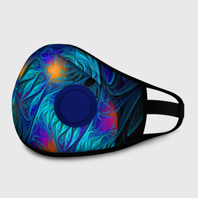 Маска из неопрена с принтом Neon pattern   Неоновый паттерн в городе Новоалтайск, неопрен 100% | Форма огибающая нос. Резинки для ушей с дополнительной резинкой на затылке. Клапан для выдоха для активного дыхания при занятиях спортом. Эластичный материал маски и окантовки для лучшего растяжения и прилегания маски.  | abstraction | fashion | neon | pattern | vanguard | абстракция | авангард | мода | неон | узор