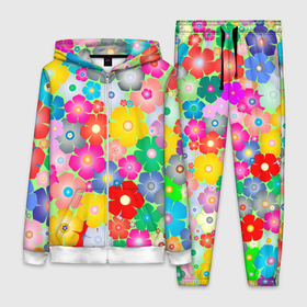 Женский костюм 3D с принтом Цветочки фон в городе Новоалтайск,  |  | background | colorful | flowers | multicolor | мультицвет | разноцветный | фон | цветочки | цветы