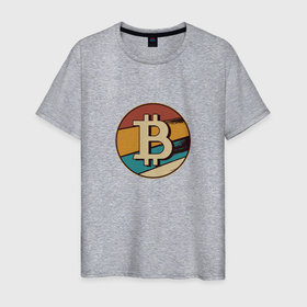 Мужская футболка хлопок с принтом Биткоин в стиле ретро | Retro Bitcoin в Курске, 100% хлопок | прямой крой, круглый вырез горловины, длина до линии бедер, слегка спущенное плечо. | Тематика изображения на принте: blockchain | currency | future | vintage | битка | биткоин вырос | биток | блокчейн | валюта будущего | валюта будующего | винтаж | винтажный биткоин | значок биткоина | крипта | криптовалюта | логотип биткоина