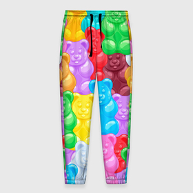 Мужские брюки 3D с принтом мармеладные мишки разноцветные в Курске, 100% полиэстер | манжеты по низу, эластичный пояс регулируется шнурком, по бокам два кармана без застежек, внутренняя часть кармана из мелкой сетки | background | bear | bears | colorful | gummy bears | haribo | marmalade | multicolor | sweets | мармелад | мармеладные мишки | медведи | медведь | мишки | мультицвет | разноцветный | сладости | фон | харибо