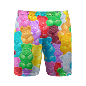 Мужские шорты спортивные с принтом мармеладные мишки разноцветные ,  |  | background | bear | bears | colorful | gummy bears | haribo | marmalade | multicolor | sweets | мармелад | мармеладные мишки | медведи | медведь | мишки | мультицвет | разноцветный | сладости | фон | харибо
