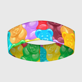 Повязка на голову 3D с принтом мармеладные мишки разноцветные ,  |  | background | bear | bears | colorful | gummy bears | haribo | marmalade | multicolor | sweets | мармелад | мармеладные мишки | медведи | медведь | мишки | мультицвет | разноцветный | сладости | фон | харибо
