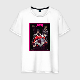 Мужская футболка хлопок с принтом Black Stones band в Санкт-Петербурге, 100% хлопок | прямой крой, круглый вырез горловины, длина до линии бедер, слегка спущенное плечо. | anime | nana | nana osaki | аниме | анимэ | нана | нана осаки