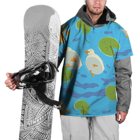 Накидка на куртку 3D с принтом Утки под водой в Кировске, 100% полиэстер |  | жемчуг | море | морское | океан | ракушка | фауна | флора