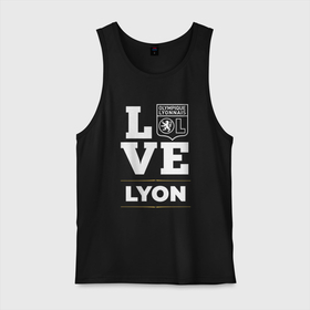 Мужская майка хлопок с принтом Lyon Love Classic в Новосибирске, 100% хлопок |  | club | football | logo | love | lyon | lyonnais | olympique | клуб | лион | лого | мяч | символ | спорт | футбол | футболист | футболисты | футбольный