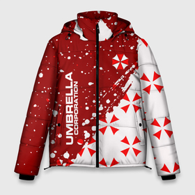 Мужская зимняя куртка 3D с принтом Resident Evil | Umbrella Corporation | паттерн в Тюмени, верх — 100% полиэстер; подкладка — 100% полиэстер; утеплитель — 100% полиэстер | длина ниже бедра, свободный силуэт Оверсайз. Есть воротник-стойка, отстегивающийся капюшон и ветрозащитная планка. 

Боковые карманы с листочкой на кнопках и внутренний карман на молнии. | corp | corporation | resident evil | umbrella | umbrella corporation | зомби апокалипсис | зонт | игра