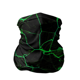 Бандана-труба 3D с принтом Абстракция   Черно зеленый фон   дым в Екатеринбурге, 100% полиэстер, ткань с особыми свойствами — Activecool | плотность 150‒180 г/м2; хорошо тянется, но сохраняет форму | Тематика изображения на принте: black | green | lines | абстракт | абстракция | дым | зеленое пламя | зеленый | линии | молния | свет | текстура | узоры | фон | черный