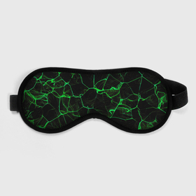 Маска для сна 3D с принтом Абстракция   Черно зеленый фон   дым в Екатеринбурге, внешний слой — 100% полиэфир, внутренний слой — 100% хлопок, между ними — поролон |  | black | green | lines | абстракт | абстракция | дым | зеленое пламя | зеленый | линии | молния | свет | текстура | узоры | фон | черный