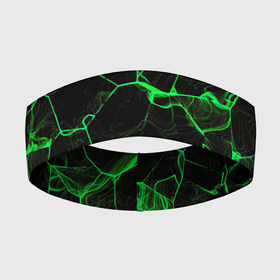 Повязка на голову 3D с принтом Абстракция  Черно зеленый фон  дым в Белгороде,  |  | black | green | lines | абстракт | абстракция | дым | зеленое пламя | зеленый | линии | молния | свет | текстура | узоры | фон | черный