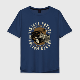 Мужская футболка хлопок Oversize с принтом Retro   Автомобиль в Белгороде, 100% хлопок | свободный крой, круглый ворот, “спинка” длиннее передней части | retro   автомобиль | авто | автомобиль | исторический | машина | ретро | старая