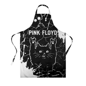 Фартук 3D с принтом Pink Floyd   Rock Cat в Белгороде, 100% полиэстер | общий размер — 65 х 85 см, ширина нагрудника — 26 см, горловина — 53 см, длина завязок — 54 см, общий обхват в поясе — 173 см. Принт на завязках и на горловине наносится с двух сторон, на основной части фартука — только с внешней стороны | band | floyd | metal | paint | pink | pink floyd | rock | брызги | группа | кот | краска | пинк | рок | рок кот | флойд