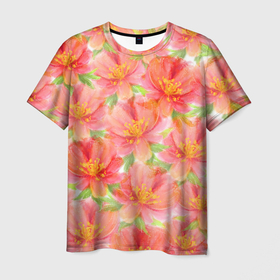 Мужская футболка 3D с принтом Необычные цветы в Курске, 100% полиэфир | прямой крой, круглый вырез горловины, длина до линии бедер | Тематика изображения на принте: букет | пестики | рисунок | тычинки | цветы