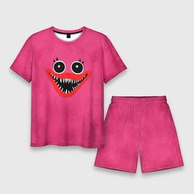 Мужской костюм с шортами 3D с принтом Кисси Мисси  Poppy Playtime Хаги Ваги ,  |  | Тематика изображения на принте: poppy play me | poppy playtime | детский | игра | кисси мисси | мех | монстр | неон | персонаж | розовый | хаги ваги | шерсть
