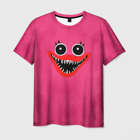 Мужская футболка 3D с принтом Кисси Мисси | Poppy Playtime Хаги Ваги , 100% полиэфир | прямой крой, круглый вырез горловины, длина до линии бедер | poppy play me | poppy playtime | детский | игра | кисси мисси | мех | монстр | неон | персонаж | розовый | хаги ваги | шерсть