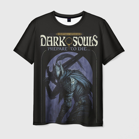 Мужская футболка 3D с принтом Темная душа (Dark Souls) в Кировске, 100% полиэфир | прямой крой, круглый вырез горловины, длина до линии бедер | dark | soul | готика | игра | компьютер | мечь | оружие | рыцарь | тьма