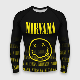 Мужской рашгард 3D с принтом Smile Nirvana в Тюмени,  |  | alternative | metall | music | nirvana | rock | альтернатива | металл | музыка | нирвана | нирванна | рок