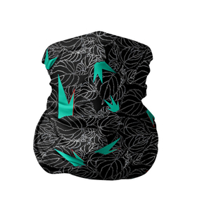 Бандана-труба 3D с принтом Колючий | Cactus в Санкт-Петербурге, 100% полиэстер, ткань с особыми свойствами — Activecool | плотность 150‒180 г/м2; хорошо тянется, но сохраняет форму | cactaceae | echinomelocactus | белые листья | белые листья на черном | гвоздичноцветные | зеленый кактус | кактус под листями | колит | колючий кактус | колючий человек | колючки | комнатные растения | острый