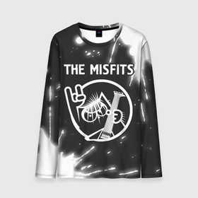 Мужской лонгслив 3D с принтом The Misfits | КОТ | Краска в Санкт-Петербурге, 100% полиэстер | длинные рукава, круглый вырез горловины, полуприлегающий силуэт | band | metal | misfits | paint | rock | the | the misfits | брызги | группа | кот | краска | мисфитс | рок