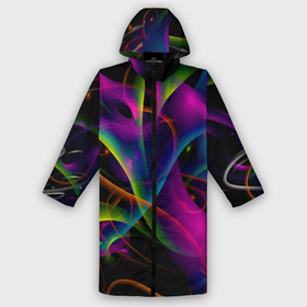 Дождевик унисекс 3D с принтом Vanguard neon pattern  Авангардный неоновый паттерн в Курске,  |  | abstraction | color | neon | pattern | vanguard | абстракция | авангард | неон | паттерн | цвет