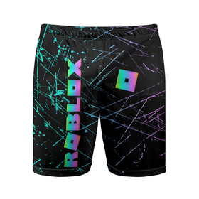 Мужские шорты спортивные с принтом ROBLOX неоновый логотип ,  |  | roblox | градиент | игра | компьютерная игра | логотип | неон | неоновый | онлайн | онлайн игра | роблакс | роблокс