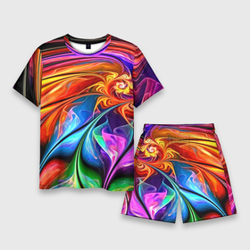 Мужской костюм с шортами 3D с принтом Красочный абстрактный цветочный паттерн  Color abstract pattern в Курске,  |  | abstraction | color | flowers | ornament | pattern | абстракция | орнамент | узор | цвет | цветы