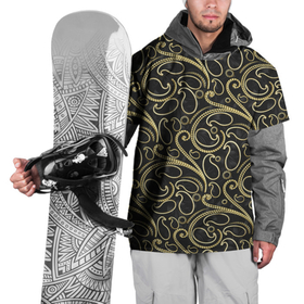 Накидка на куртку 3D с принтом Золотистые узоры в Санкт-Петербурге, 100% полиэстер |  | abstract | абстракция | геометрия | калейдоскоп | классика | линии | паттерн | текстура | текстурные  узоры | узор | узоры