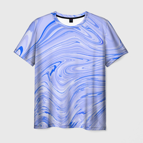 Мужская футболка 3D с принтом Abstract lavender pattern в Белгороде, 100% полиэфир | прямой крой, круглый вырез горловины, длина до линии бедер | абстрактно | абстрактный паттерн | абстракция | волны | паттерн | рябь | текстура