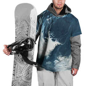 Накидка на куртку 3D с принтом Texture of dark waves в Екатеринбурге, 100% полиэстер |  | wave | вода | водоём | волны | море | текстура | текстура волн