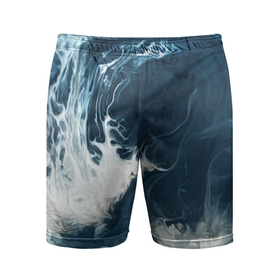 Мужские шорты спортивные с принтом Texture of dark waves в Екатеринбурге,  |  | wave | вода | водоём | волны | море | текстура | текстура волн