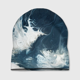 Шапка 3D с принтом Texture of dark waves в Екатеринбурге, 100% полиэстер | универсальный размер, печать по всей поверхности изделия | wave | вода | водоём | волны | море | текстура | текстура волн