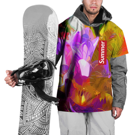 Накидка на куртку 3D с принтом Красочный цветочный узор   Лето   Colorful Floral Pattern   Summer , 100% полиэстер |  | color | flowers | pattern | summer | лето | узор | цвет | цветы