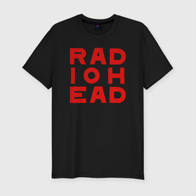 Мужская футболка хлопок Slim с принтом Radiohead (большое красное лого) в Курске, 92% хлопок, 8% лайкра | приталенный силуэт, круглый вырез ворота, длина до линии бедра, короткий рукав | radio head | radiohead | thom yorke | одержимый чем то | радио хед | радиохед | радиохэд | рок | рок группа | том йорк | томас эдвард йорк | фанат
