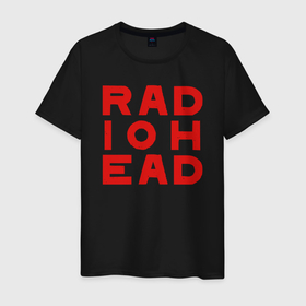 Мужская футболка хлопок с принтом Radiohead (большое красное лого) в Кировске, 100% хлопок | прямой крой, круглый вырез горловины, длина до линии бедер, слегка спущенное плечо. | radio head | radiohead | thom yorke | одержимый чем то | радио хед | радиохед | радиохэд | рок | рок группа | том йорк | томас эдвард йорк | фанат