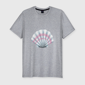 Мужская футболка хлопок Slim с принтом рисунок Морская ракушка в Курске, 92% хлопок, 8% лайкра | приталенный силуэт, круглый вырез ворота, длина до линии бедра, короткий рукав | лето | море | океан | отдых | отпуск | пляж | путешествия | ракушка | тропики | туризм | экзотика