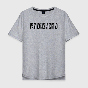 Мужская футболка хлопок Oversize с принтом Radiohead черное лого в Кировске, 100% хлопок | свободный крой, круглый ворот, “спинка” длиннее передней части | radio head | radiohead | thom yorke | одержимый чем то | радио хед | радиохед | радиохэд | рок | рок группа | том йорк | томас эдвард йорк | фанат