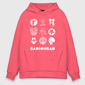 Мужское худи Oversize хлопок с принтом Radiohead 9 знаков в Белгороде, френч-терри — 70% хлопок, 30% полиэстер. Мягкий теплый начес внутри —100% хлопок | боковые карманы, эластичные манжеты и нижняя кромка, капюшон на магнитной кнопке | Тематика изображения на принте: radio head | radiohead | thom yorke | одержимый чем то | радио хед | радиохед | радиохэд | рок | рок группа | том йорк | томас эдвард йорк | фанат