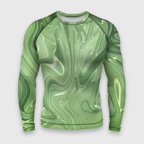 Мужской рашгард 3D с принтом Зеленый жидкий камуфляж ,  |  | green | вода | воин | зеленый | камуфляж | краска | маскировка | милитари | пятна | пятно | разведчик | разводы | солдат | текстура | униформа