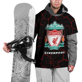 Накидка на куртку 3D с принтом ЛИВЕРПУЛЬ | Liverpool | Трещины , 100% полиэстер |  | club | footbal | liverpool | logo | знак | клуб | ливерпуль | логотип | логотипы | мрамор | символ | символы | трещины | форма | футбол | футбольная | футбольный