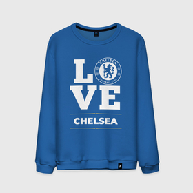 Мужской свитшот хлопок с принтом Chelsea Love Classic , 100% хлопок |  | chelsea | club | football | logo | love | клуб | лого | мяч | символ | спорт | футбол | футболист | футболисты | футбольный | челси