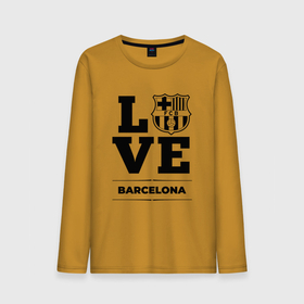 Мужской лонгслив хлопок с принтом Barcelona Love Классика , 100% хлопок |  | barcelona | club | football | logo | love | барселона | клуб | лого | мяч | символ | спорт | футбол | футболист | футболисты | футбольный
