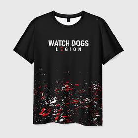 Мужская футболка 3D с принтом Watch Dogs 2  Брызги красок в Санкт-Петербурге, 100% полиэфир | прямой крой, круглый вырез горловины, длина до линии бедер | action adventure | ctos | hacker | legion | watch dogs | watch dogs 2 | watch dogs legion свинья | watch dogs: legion | вотч догс | вотч догс 2 | вотч догс легион | вотч догс легион свинья | игра | легион | свинья | хакер | хакерская группа